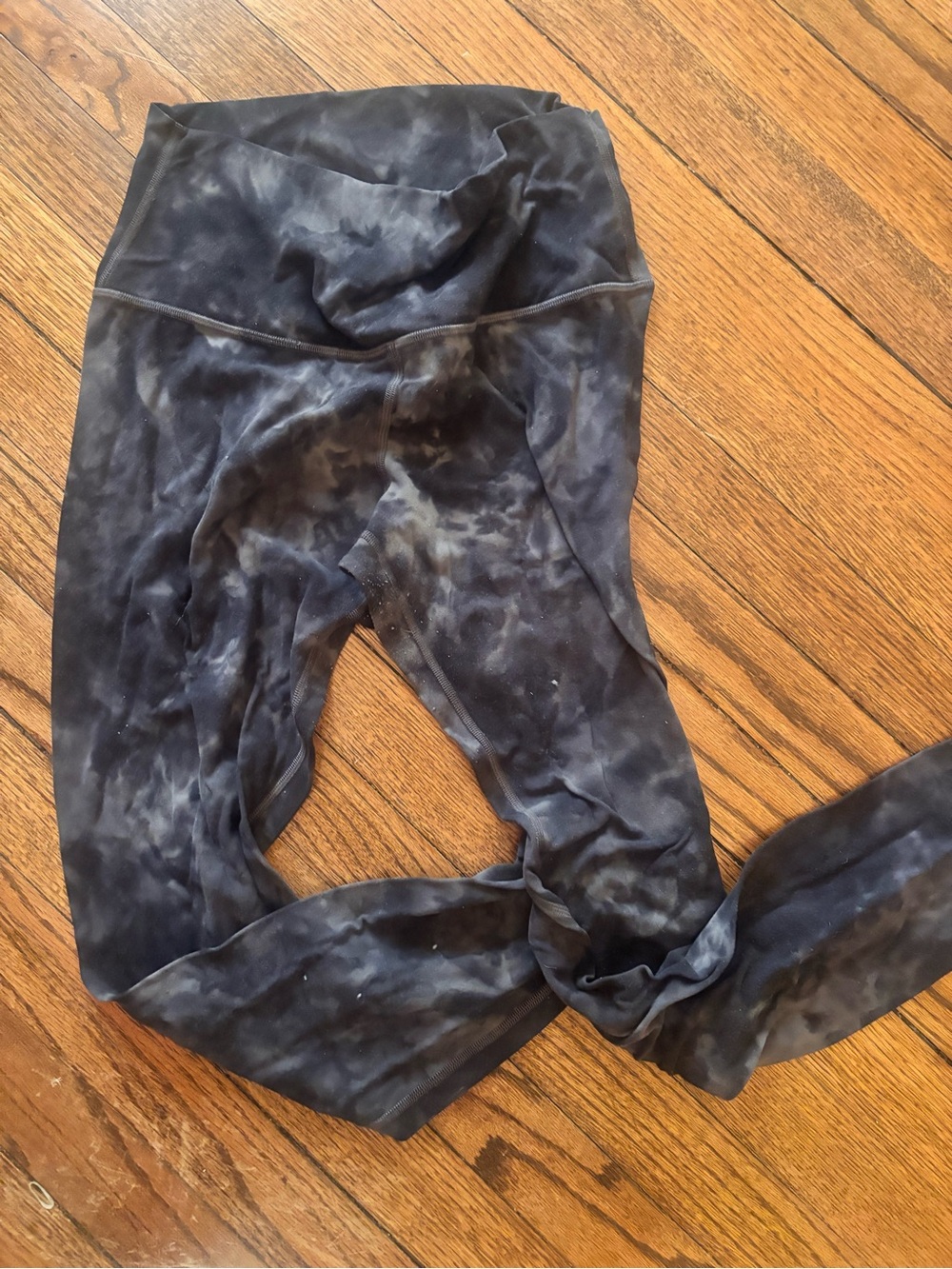 lululemon athletica navy & white Tie-Dye High-Rise Leggings